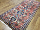 Persian Rug Hand Knotted Oriental Rug Semi-Antique Persian Hamadan Vaulted Rug 4'9 x 10'7