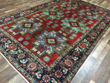 Persian Rug Hand Knotted Oriental Rug Semi-Antique Persian Heriz Oriental Rug 6'5X10'3
