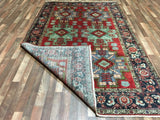 Persian Rug Hand Knotted Oriental Rug Semi-Antique Persian Heriz Oriental Rug 6'5X10'3