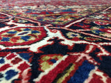 Persian Rug Hand Knotted Oriental Rug Semi-Antique Persian Heriz Oriental Rug 7'11x11'3