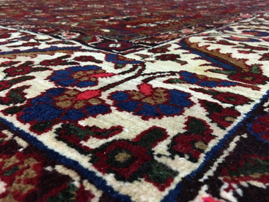 Persian Rug Hand Knotted Oriental Rug Semi-Antique Persian Heriz Oriental Rug 7'3X11'6