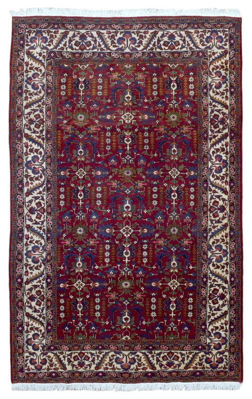 Persian Rug Hand Knotted Oriental Rug Semi-Antique Persian Heriz Oriental Rug 7'3X11'6