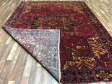 Persian Rug Hand Knotted Oriental Rug Semi-Antique Persian Heriz Oriental Rug 8'7X11'6