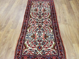 Persian Rug Hand Knotted Oriental Rug Semi Antique Persian Heriz Rug 2'10X6'7