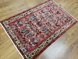 Persian Rug Hand Knotted Oriental Rug Semi Antique Persian Heriz Rug 3'2X4'11