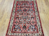 Persian Rug Hand Knotted Oriental Rug Semi Antique Persian Heriz Rug 3'2X4'11