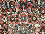 Persian Rug Hand Knotted Oriental Rug Semi Antique Persian Heriz Rug 3'2X4'11