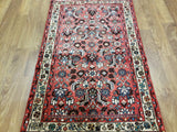 Persian Rug Hand Knotted Oriental Rug Semi Antique Persian Heriz Rug 3'2X4'11
