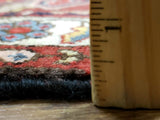 Persian Rug Hand Knotted Oriental Rug Semi Antique Persian Heriz Rug 3'9X5'