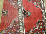 Persian Rug Hand Knotted Oriental Rug Semi Antique Persian Heriz Rug 3'9X5'
