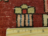 Persian Rug Hand Knotted Oriental Rug Semi Antique Persian Heriz Rug 3'9X5'