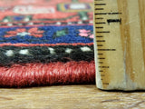 Persian Rug Hand Knotted Oriental Rug Semi Antique Persian Heriz Rug 4'1X4'8