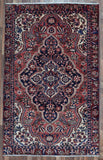 Persian Rug Hand Knotted Oriental Rug Semi-Antique Persian Kashan Oriental Rug 6'1 x 9'8