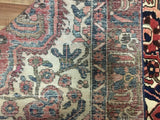 Persian Rug Hand Knotted Oriental Rug Semi-Antique Persian Kashan Oriental Rug 6'1 x 9'8