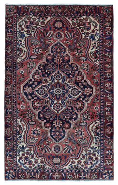 Persian Rug Hand Knotted Oriental Rug Semi-Antique Persian Kashan Oriental Rug 6'1 x 9'8