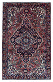 Persian Rug Hand Knotted Oriental Rug Semi-Antique Persian Kashan Oriental Rug 6'1 x 9'8