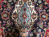 Persian Rug Hand Knotted Oriental Rug Semi-Antique Persian Kashan Oriental Rug 8'10 x 12'10