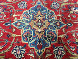 Persian Rug Hand Knotted Oriental Rug Semi-Antique Persian Kashan Rug 7'10x10'10