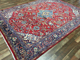 Persian Rug Hand Knotted Oriental Rug Semi-Antique Persian Kashan Rug 7'10x10'10