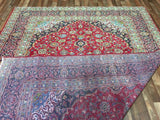 Persian Rug Hand Knotted Oriental Rug Semi-Antique Persian Kashan Rug 8'2 x11'2
