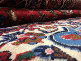 Persian Rug Hand Knotted Oriental Rug Semi-Antique Persian Kashan Rug 9'5 x 12'10
