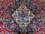 Persian Rug Hand Knotted Oriental Rug Semi-Antique Persian Kashan Vaulted Estate Rug 9'4 x 13'5
