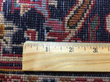 Persian Rug Hand Knotted Oriental Rug Semi-Antique Persian Kashan Vaulted Estate Rug 9'4 x 13'5
