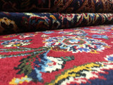 Persian Rug Hand Knotted Oriental Rug Semi-Antique Persian Kashan Vaulted Estate Rug 9'4 x 13'5