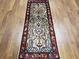 Persian Rug Hand Knotted Oriental Rug Semi Antique Persian Mashad Rug 2'4X5'8