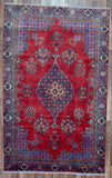 Persian Rug Hand Knotted Oriental Rug Semi-Antique Persian Tabriz Oriental Rug 6'8x10'5