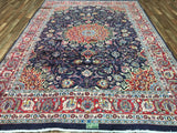 Semi-Antique Signed Persian Isfahan Oriental Rug 7'10X11'3