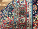 Semi-Antique Signed Persian Isfahan Oriental Rug 7'10X11'3