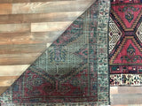 Persian Rug Hand Knotted Oriental Rug Semi-Antique Vaulted Estate Persian Hamadan Runner Rug 2'9 x 10'8