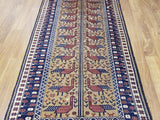 Persian Rug Hand Knotted Oriental Rug Semi-Antique Vaulted Persian Hamadan Rug 3'5 x 6'5