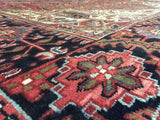 Persian Rug Hand Knotted Oriental Rug Semi-Antique Very Fine Persian Heriz Rug 8'2x11'4
