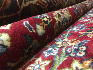 Persian Rug Hand Knotted Oriental Rug Semi-Antique Very Fine Persian Kashan Rug 8'9 x 13'8