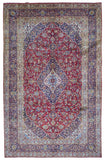 Persian Rug Hand Knotted Oriental Rug Semi-Antique Very Fine Persian Kashan Rug 8'9 x 13'8