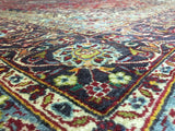 Persian Rug Hand Knotted Oriental Rug Semi-Antique Very Fine Persian Kashan Rug 8'9 x 13'8