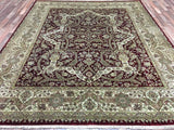 Persian Rug Hand Knotted Oriental Rug Very Fine Gilded Imperial Tabriz Rug with Silk 8'x9'8