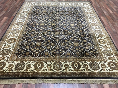 Persian Rug Hand Knotted Oriental Rug Very Fine Large Persian Tabriz Area Rug 8'x10'