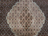 Persian Rug Hand Knotted Oriental Rug Very Fine Mahi Silk Tabriz Rug 9'x12'