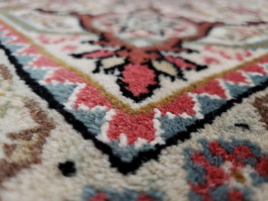Persian Rug Hand Knotted Oriental Rug Very Fine Mahi Silk Tabriz Rug 9'x12'