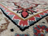 Persian Rug Hand Knotted Oriental Rug Very Fine Mahi Silk Tabriz Rug 9'x12'