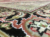 Persian Rug Hand Knotted Oriental Rug Very Fine Persian Silk Mahi Tabriz Rug 9'x12'1