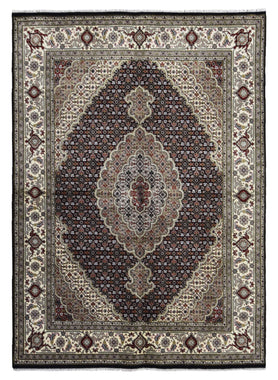 Persian Rug Hand Knotted Oriental Rug Very Fine Persian Silk Tabriz Area Rug 4'10x6'8