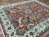 Persian Rug Hand Knotted Oriental Rug Very Fine Persian Silk Tabriz Large Area Rug 8'1x10'1