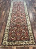 Persian Rug Hand Knotted Oriental Rug Very Fine Persian Silk Tabriz Runner Rug 2'4x24'