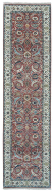 Persian Rug Hand Knotted Oriental Rug Very Fine Persian Silk Tabriz Runner Rug 2'4x24'