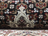 Persian Rug Hand Knotted Oriental Rug Very Fine Persian Silk Tabriz Runner Rug 2'7x12'2