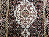 Persian Rug Hand Knotted Oriental Rug Very Fine Persian Silk Tabriz Runner Rug 2'7x12'2
